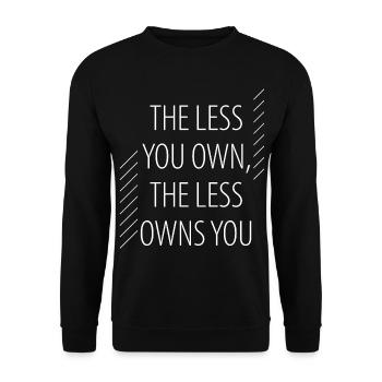 Minimalism - Unisex Sweatshirt - black - Front - Alina (178cm) & Michal (187cm)
