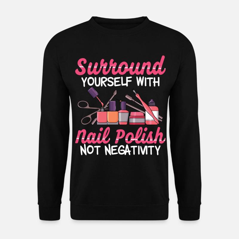 Fingernägel lackieren - Unisex Pullover - Schwarz