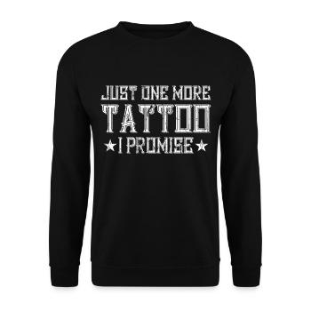 Funny Tattoo Slogan Slogan Motto - Unisex Sweatshirt - black - Front - Alina (178cm) & Michal (187cm)