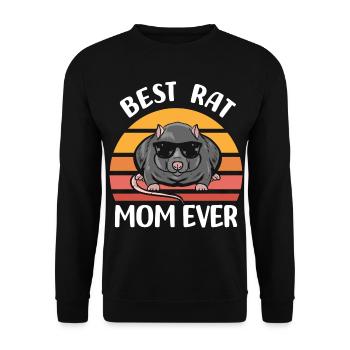Rat gifts for women | Rat Pet Animals - Unisex Sweatshirt - black - Front - Alina (178cm) & Michal (187cm)