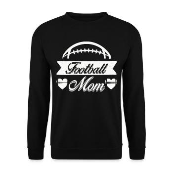 Football Maman Footballeuse Fière Mère - Sweat-shirt Unisexe - noir - Devant - Alina (178cm) & Michal (187cm)