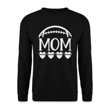 Football Maman Mère Amour Coeur Citation Cadeau - Sweat-shirt Unisexe - noir - Devant - Alina (178cm) & Michal (187cm)
