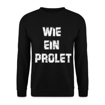 Prolet: Edles Schlager-Design für Trendsetter - Unisex Pullover - Schwarz - Vorne - Alina (178cm) & Michal (187cm)