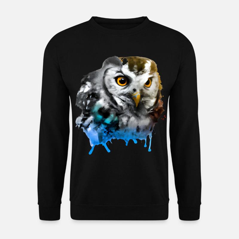 Colourful Owl - Unisex Sweatshirt - black