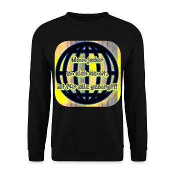 Wenn jeder... - Club WoW - Unisex Pullover - Schwarz - Vorne - Alina (178cm) & Michal (187cm)