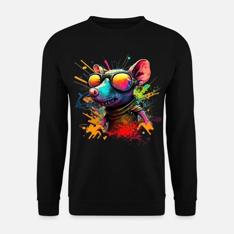 Rat de ville cool - Sweat-shirt Unisexe - noir