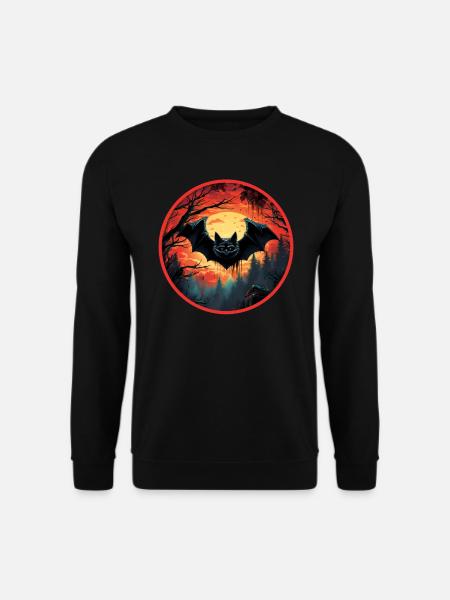 Fledermäuse Fledermaus Flughunde Halloween - Unisex Pullover - Schwarz