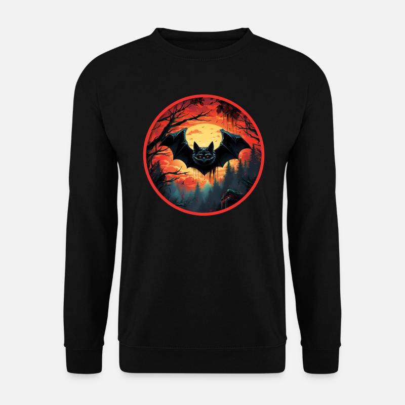 Fledermäuse Fledermaus Flughunde Halloween - Unisex Pullover - Schwarz