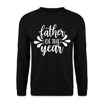 Vater des Jahres - Father of the Year - Unisex Pullover - Schwarz - Vorne - Alina (178cm) & Michal (187cm)