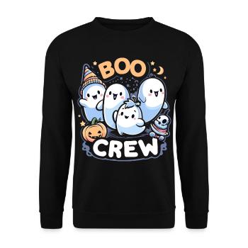 Boo Crew - Sweat-shirt Unisexe - noir - Devant - Alina (178cm) & Michal (187cm)