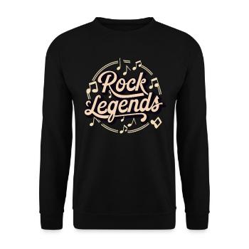 Rock Legends Rock And Roll Musikliebhaber - Unisex Pullover - Schwarz - Vorne - Alina (178cm) & Michal (187cm)