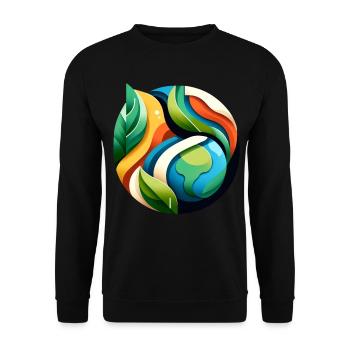 Terre artistique - Sweat-shirt Unisexe - noir - Devant - Alina (178cm) & Michal (187cm)
