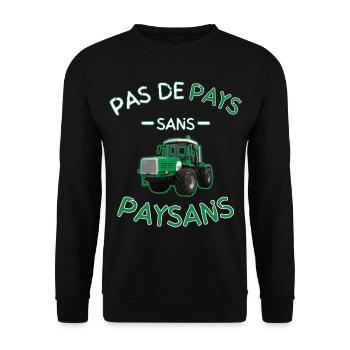 No country without green farmers - Unisex Sweatshirt - black - Front - Alina (178cm) & Michal (187cm)