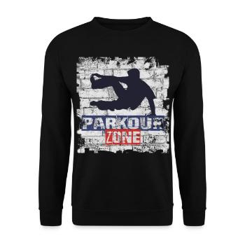 Le parkour - Sweat-shirt Unisexe - noir - Devant - Alina (178cm) & Michal (187cm)