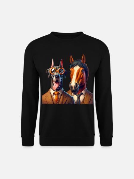 Dapper Duo Elegance - Unisex Sweatshirt - black
