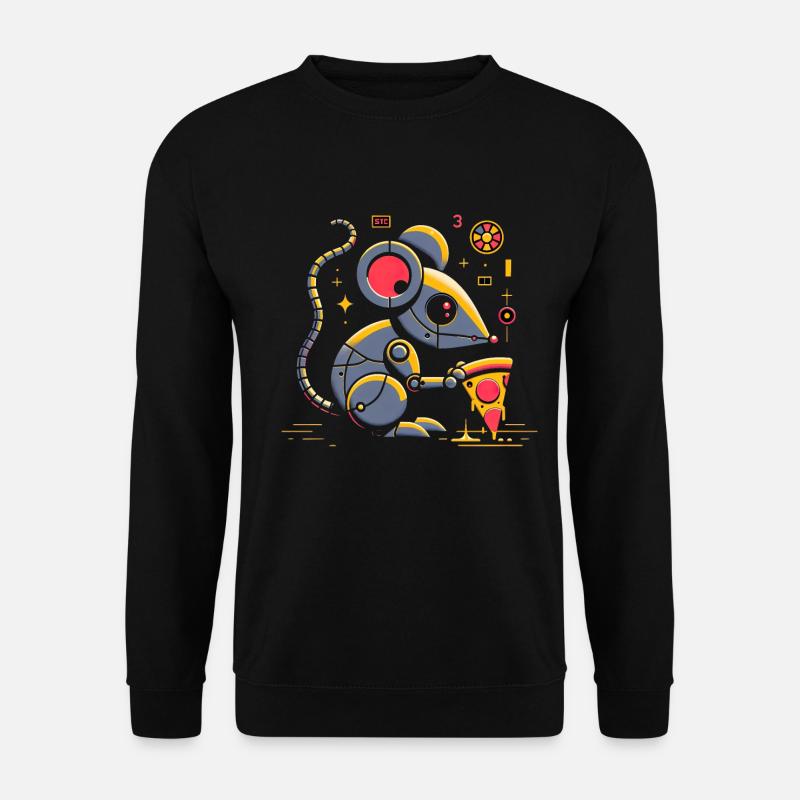 Kybernetischen Pizzagenuss - Unisex Pullover - Schwarz