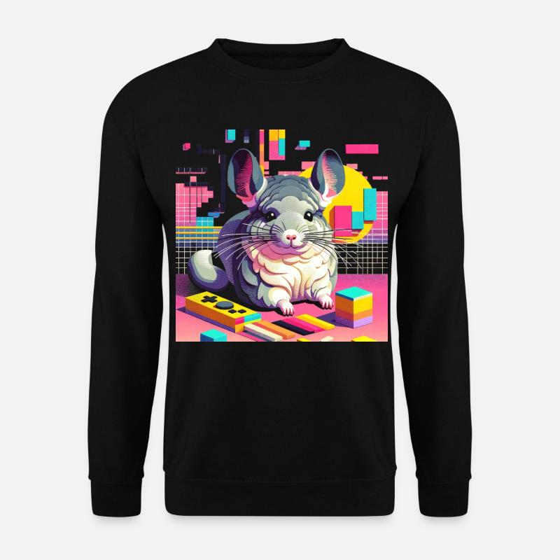 Retro Chinchilla Joy - Unisex Sweatshirt - black