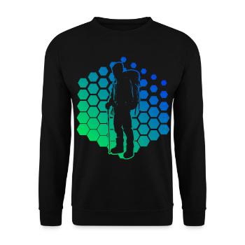 Climber Bouldering Boulder Climber Climbing - Unisex Sweatshirt - black - Front - Alina (178cm) & Michal (187cm)