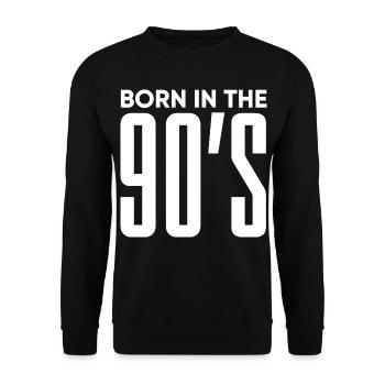 90s 90s Retro Gift - Unisex Sweatshirt - black - Front - Alina (178cm) & Michal (187cm)