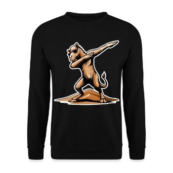 Cool Dab Dance Dromedary – Desert Fun in Dubai - Unisex Sweatshirt - black - Front - Alina (178cm) & Michal (187cm)