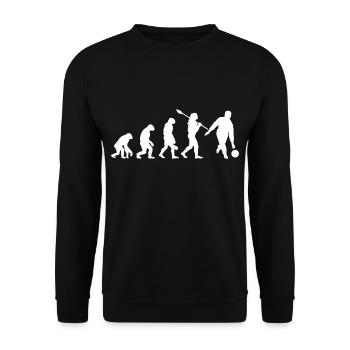 Bowling Kegeln Evolution bowlen Sport Bowlingkugel - Unisex Pullover - Schwarz - Vorne - Alina (178cm) & Michal (187cm)