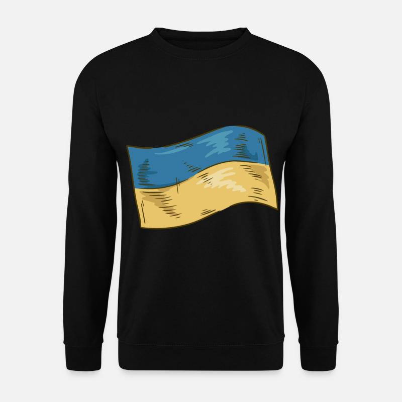 Ukraine Flagge - Unisex Pullover - Schwarz