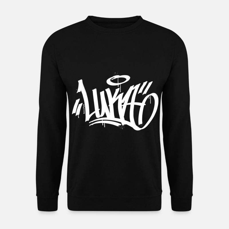 Luka Graffiti Tag T Shirt Hoody Dein Name - Unisex Pullover - Schwarz