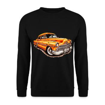 Vieille voiture - Sweat-shirt Unisexe - noir - Devant - Alina (178cm) & Michal (187cm)