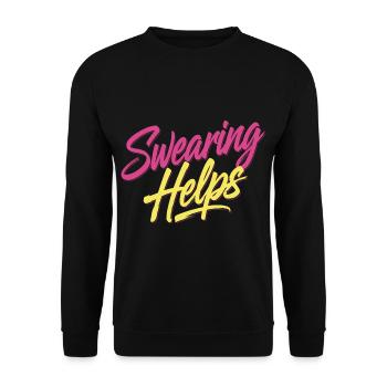 Swearing Helps 12 - Unisex Pullover - Schwarz - Vorne - Alina (178cm) & Michal (187cm)
