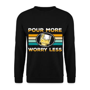 celebrate drink schnapps - Unisex Sweatshirt - black - Front - Alina (178cm) & Michal (187cm)