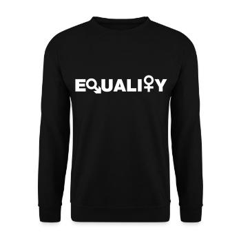 Equality equality man woman sex - Unisex Sweatshirt - black - Front - Alina (178cm) & Michal (187cm)
