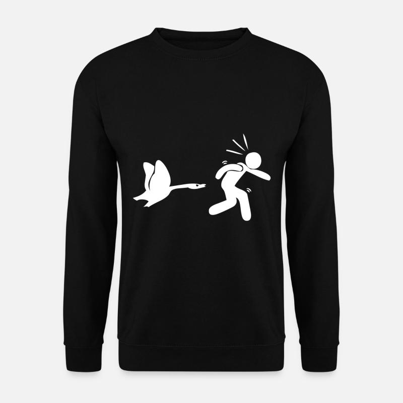 goose white man - Unisex Sweatshirt - black
