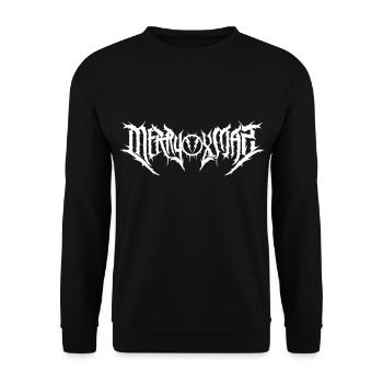 merry xmas metalheads - Unisex Sweatshirt - black - Front - Alina (178cm) & Michal (187cm)