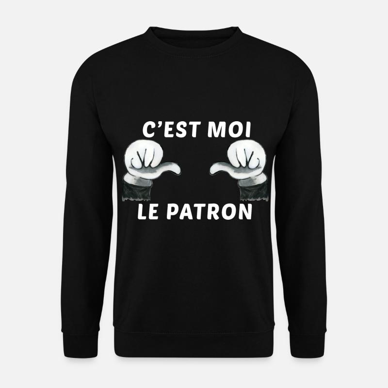 c'est moi le patron - Sweat-shirt Unisexe - noir