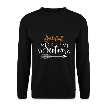 Basketball Sister - Unisex Sweatshirt - black - Front - Alina (178cm) & Michal (187cm)
