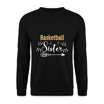 Basketball Sister - Unisex Sweatshirt - black - Front - Alina (178cm) & Michal (187cm)