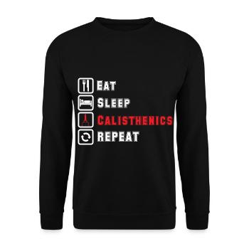 Meditation, Zen Yoga and Pilates - Unisex Sweatshirt - black - Front - Alina (178cm) & Michal (187cm)