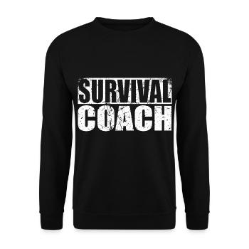 Survival Trainer, Coach, Nature, Adventure - Unisex Sweatshirt - black - Front - Alina (178cm) & Michal (187cm)