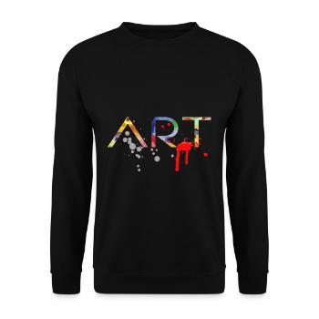 ART - Sweat-shirt Unisexe - noir - Devant - Alina (178cm) & Michal (187cm)