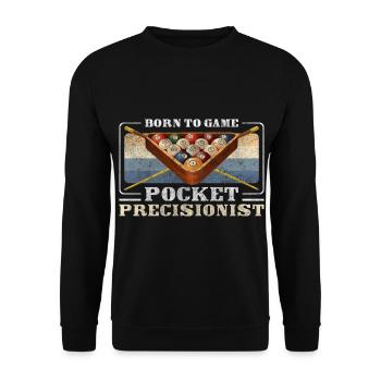 Billiard Spiel Kugeln Gewinner - Unisex Pullover - Schwarz - Vorne - Alina (178cm) & Michal (187cm)