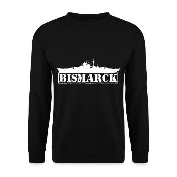 Schlachtschiff Bismarck Schiff weiß Marine - Unisex Pullover - Schwarz - Vorne - Alina (178cm) & Michal (187cm)