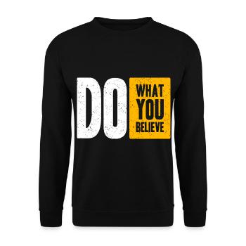 EGO Self-Confident T-Shirt geschenkide - Unisex Sweatshirt - black - Front - Alina (178cm) & Michal (187cm)