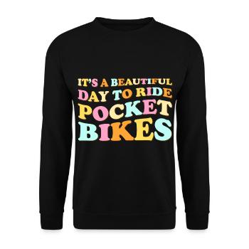 Motorcycle Track - Unisex Sweatshirt - black - Front - Alina (178cm) & Michal (187cm)