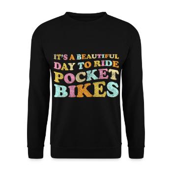 Motorrad Dreck Enduro - Unisex Pullover - Schwarz - Vorne - Alina (178cm) & Michal (187cm)
