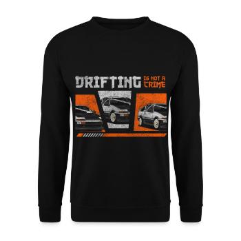 Drifting Queren Turbo Racing - Unisex Sweatshirt - black - Front - Alina (178cm) & Michal (187cm)