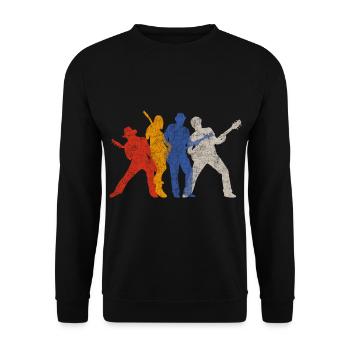 Meilleur bassiste basse guitare e-bass rock cadeau - Sweat-shirt Unisexe - noir - Devant - Alina (178cm) & Michal (187cm)