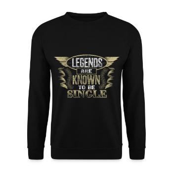 Single Solo Funny Gift - Unisex Sweatshirt - black - Front - Alina (178cm) & Michal (187cm)