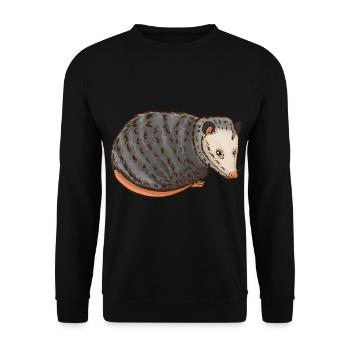 Opossum - Unisex Sweatshirt - black - Front - Alina (178cm) & Michal (187cm)