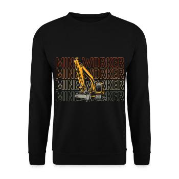 Miner Underground Miners Mine - Unisex Sweatshirt - black - Front - Alina (178cm) & Michal (187cm)