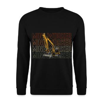 Miner, Worker, Mineral Resources - Unisex Sweatshirt - black - Front - Alina (178cm) & Michal (187cm)